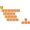 Ranked Set di 23 Tasti in Gomma | Double Shot Traslucido | Profilo OEM per Tastiere da Gioco Meccaniche(Neon Orange, 23 Tasti)