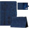 Generico DayQiQiPu Cover per Lenovo Tab M10 Plus (3a Gen) TB-125F/128F/128XU 10,6 2022 Gatti in rilievo in sotto la luce della strada Modello di flip Custodia ultrasottile con Auto Sveglia/Sonno,Blu