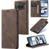WJXEXRS Cover per Nothing Phone 2A, Custodia in Pelle Premium, Supporto Slot per Schede, Portafoglio Kickstand Flip Wallet Magnetica Custodie Porta Carte, Adatto per Nothing Phone 2A - Caffè