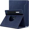 TiMOVO Custodia per Universale Tablet 9-11 Pollici, Blu Scuro | Supporto Girevole a 360 Gradi, Tasca per Penna