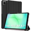 WD&CD Custodia Compatibile per Samsung Galaxy Tab A11 / A9 8.7'', Ultra Sottile PU leather Smart Pelle Cover con la Funzione Compatibile per Samsung Galaxy Tab A11 / A9 8.7'', Nero