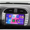 Hikity 2+64G 9 Autoradio Android per FIAT Bravo 2007-2013 Wireless Carplay | Touchscreen GPS Navi Bluetooth WiFi FM/RDS Retrocamera EQ Comandi al Volante USB 2+64G DAB/DAB+