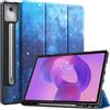 MoKo Cover per Lenovo Idea Tab Pro 12,7 con Porta Penna,CieloStellatoBlu | Custodia Ultrasottile Trifold Stand Case Auto Sveglia/Sonno, Cover Protettiva in Pelle PU per Lenovo Idea Tab/Xiaoxin Pad Pro