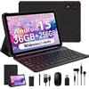 WOREGOO 11 Pollici Android 15 Tablet, 5G WiFi, Tablet in Offerta Octa-Core, 36GB RAM+256GB ROM (1TB TF), Widevine L1/8+13MP/8000mAh/GMS/GPS, con Tastiera+Mouse (Nero)