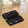Generic Custodia per chiavetta USB con 10 slot con adesivi, borsa portatile per ufficio e viaggi, borsa portatile per accessori elettronici
