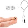 CooMax Auricolari Spia per Esami Cavo Incluso (Vip Pro Mini + Microfono) | Jack 3,5 mm, Pulsante multifunzione, Chiamate e registrazioni, Collare a induzione, Volume elevato, Per ambienti rumorosi