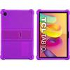 FKQLH Custodia per TCL Tab 10L, Silicone Morbido Skin Leggero Custodia Protettiva per Bambini Supporto Cover per TCL Tab 10L 10,1 Pollice, Viola