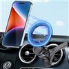 Generic Supporto magnetico per telefono da auto, super magnetico, per bocchetta dell'aria, supporto magnetico per auto per iPhone 16, 15, 14, 13, 14, Pro Max Plus, V-Black
