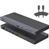 WAVLINK 13-in-1 USB C Triple Display Docking Station, supporto 65W di ricarica per PC, Max 8K@30Hz con DisplayPort, HDMI, PD, USB 3.0/3.2, Gigabit Ethernet, Jack Audio
