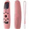 Hi Color Cover per telecomando LG AN-MR600 LG AN-MR650 AN-MR20GA AN-MR19BA, custodia protettiva in silicone antiurto antiscivolo per telecomando LG Smart TV (rosa)