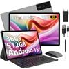 MIVASOLO Tablet 13 Pollici Android 15 Tablet gaming,Octa-Core 2.0Ghz,Doppio SIM 4G LTE+5G WiFi,36GB RAM+512GB ROM/11580mAh-Tablets in Offerta con Tastiera e Mouse,Nero