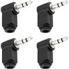 Create idea 4 adattatori audio da 3,5 mm con angolo di 90 gradi, per cuffie, lettori MP3, altoparlanti