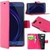 ebestStar - Cover Compatibile con Huawei Honor 8 Custodia Portafoglio Pelle PU Protezione Libro Flip, Rosa [Apparecchio: 145.5 x 71 x 7.5mm, 5.2'']