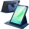 JETech Custodia Girevole per Samsung Galaxy Tab A11, Navy | Cover Supporto Rotante 360°, Retro Trasparente