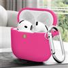 Generic Custodia per AirPods di quarta generazione, custodia in silicone morbido con portachiavi, custodia protettiva completa per uomini e donne, compatibile con custodia AirPods di quarta generazione (rosso