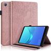 Aswant Cover Huawei Mediapad M5/M5 Pro Custodia in pelle PU Portafoglio Custodia a Libro con Porta Penna Custodia Tablet per Huawei Mediapad M5 / M5 Pro 10.8 Pollice Albero in Rilievo - Oro Rosa