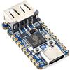 UeeKKoo RP2350A - Mini scheda di sviluppo USB, basata su microcontroller dual-core e dual-architettura ufficiale RP2350A fino a 150 MHz, porte USB integrate, modulo castellato, adatto per applicazioni SMD