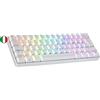 Ranked S60 Supernova Tastiera da Gioco Meccanica Mini 60% | Hotwap Gaming Keyboard | 62 Tasti LED RGB | Cavo USB | Per Mac, PC | Layout italiano QWERTY (Bianco, Gateron Optical Speed Yellow)