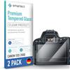 smartect Vetro Temperato 2 Pezzi per Canon EOS 200D | Schermo Protettivo HD Anti Graffio, Pellicola Protettiva Senza Bolle, 0.3 mm Ultra Trasparente, Durezza 9H, Ultra Resistente