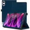 Envibe Custodia per Teclast T60 Plus 12 Pollici, Cover Tablet Teclast T60 Plus, Copertura Protettiva Pieghevole con Supporto per Matita e Cinturino da Polso, Protezione Completa. (Blu)