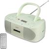 MEDION E65010 Radio Stereo (Lettore CD, Cassette, connessione USB, Ingresso Audio AUX, Riproduzione MP3. Radio FM PLL, Memoria 40 stazioni, Funzionamento a Batteria, Telecomando) Verde