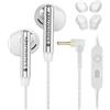 KZA COUSTICS KZ Duet In Ear Auricolari con Cavo, Driver Dual-dinamici, Auricolari da Gaming, Auricolari Bass HiFi, Microfono con Riduzione del Rumore, Cavo Argentato, per PC, Console, Dispositivi