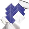 Generic Confezione da 6 panni in microfibra per la pulizia degli occhiali, salviette per lenti per occhiali, schermi, fotocamera e altro ancora, blu navy e bianco