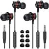 MOSWAG Auricolari con Filo Cuffie con Filo | Auricolari con Microfono per PC Compatibili con Cellulari PC Desktop Tablet Laptop MP3 MP4 e Dispositivi da 3.5 mm