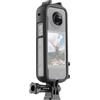 Generic Per Insta360 X3 Cold Shoe PC telaio protettivo in plastica con adattatore Mount & vite (nero)