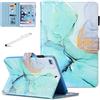 Fancity Custodia protettiva per iPad Mini 5 Mini 4, Mini 3 Mini 2, custodia protettiva in pelle PU Smart Auto Wake/Sleep con supporto per carte di credito e matita per iPad Mini da 7,9 pollici, verde