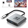 Truhuova Docking Station 5 in 1 USB-C con HDMI 4K a 120 Hz, 100 W PD, Gigabit Ethernet, 2 porte USB 3.0, compatibile con Nintendo Switch, Switch 2, Steam Deck/ROG Xbox