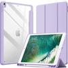 JETech Custodia per iPad Pro 10,5 2017, iPad Air 3ª Gen 2019, Viola Chiaro | Cover Retro Trasparente Cristallino, Porta Pencil, Supporto Tri-Pieghevole