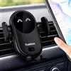 Generic Supporto per telefono da auto con ricarica wireless, blocco automatico per presa d'aria per smartphone, nero