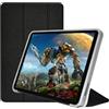 Qiawum Custodia pieghevole in tre posizioni per ALLDOCUBE iplay50 Mini Pro NFE 8.4 Tablet PC Folio PU Custodia in pelle con guscio posteriore in TPU morbido (nero) HXC-006US