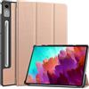 Kepuch Custer Cover per Lenovo Tab P12 PRO 2nd 12.7 2024 / Tab P12 TB371FC TB-370FU 2023,PU-Pelle Case Custodia - Rosso Oro