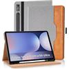 Vkooer - Custodia per Samsung Galaxy Tab S10 Ultra 2024/Tab S9 Ultra 2023 da 14,6 pollici con supporto per S Pen, in similpelle, a libro, con apertura a flip, supporto multi-angolare, funzione Smart