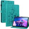 Rosbtib Custodia Cover per Lenovo Tab M10 Plus 3rd Gen 10.61 pollici 2022 modello TB125FU/TB128FU, Slim Fit Folio Pieghevole Cover Protettiva con Slot per schede Chiusura Magnetica, Gigli verdi