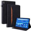 Generico DayQiQiPu Custodia per Lenovo Tab One/Tab K9 (TB-305FU, TB-305XU) 8,7 Pollici Caso Retrò in Pelle PU Flip Stand Cover Portafoglio Guscio dalla Texture Morbida e Auto Wake/Sleep,Nero