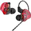Yinyoo CCZ Melody Cuffie intrauricolari, auricolari con cavo con alette comode per cantanti, musicisti, batteristi (rosso, senza microfono)