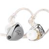 keephifi KZ Castor - Auricolari in-ear monitor, HiFi, con filo, suono regolabile, isolamento acustico, IEM, doppio driver dinamico, auricolari con filo, cavo rimovibile a 2 pin per cantanti e musicisti