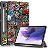 Acelive Cover Custodia per Samsung Galaxy Tab S8 Plus 2022 12.4 Pollici/Tab S7 FE/Tab S7 Plus con Built-in Pencil Holder Auto Sonno/Sveglia