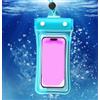 Generic Custodia impermeabile per cellulare, galleggiante, impermeabile, con touchscreen, custodia universale per cellulare, fotografia subacquea, per nuoto, rafting, immersioni (blu, 26 x 11 cm)