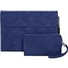 VLEAQC Custodia per Microsoft Surface PRO X (2021/2020/2019), Tablet da 13 Pollici, Cover Leggera e Sottile con Supporto multiangolo e Borsa per Accessori, Supporto per Penna,Blu