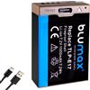 Blumax Batteria di ricambio per Canon LP-E17, 1000 mAh, con presa di ricarica USB di tipo C, sensore NTC e alloggiamento V1, per EOS RP R8 R100 M6, decodificato parzialmente