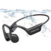 Relxhome Cuffie a Conduzione Ossea, 32 GB di Memoria MP3, Wireless Open-Ear, Grado di impermeabilità IPX8, 10 Ore di Riproduzione Ideali per Nuoto e Corsa