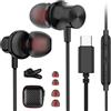 ACAGET Auricolari con Filo Stereo Magnetico per Samsung Galaxy S26 A16 A17 | Auricolari USB C In Ear Cuffie USB C HiFi con Microfono e Controllo Volume per iPhone 17 16e 15 Pro Pixel 10 9a OnePlus 15R