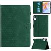 Rosbtib Custodia per Honor Pad V9 2024 11.5 Pollici Modello ROL-W00 con supporto con slot per schede, custodia in ecopelle con motivo a trama esagonale per Honor Pad V9, Verde
