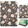 Bemoloon PU Tablet Cover per Samsung Galaxy Tab S10 Lite/S10 FE/S9 FE 10.9 SM-X510/X520 - Colori Vibranti & Design alla Moda, Anti-Graffio, Sblocco/Standby Automatico, Erba Nera