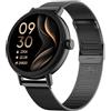 TOOBUR Orologio Smartwatch Donna Uomo, 40mm Contapassi Polso, IP68, Nero | Fitness Tracker con 2 Cinturini, Compatibile con Telefoni Android e iOS, Rispondere Effettuare Chiamate, Touchscreen HD