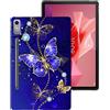 Generico DayQiQiPu Cover per Lenovo Tab P12 2023 12,7 Pollici TB370FU/TB371FU Custodia Anti-Caduta Ultrasottile in TPU Morbido Che assorbe Gli Urti(Farfalla Blu)